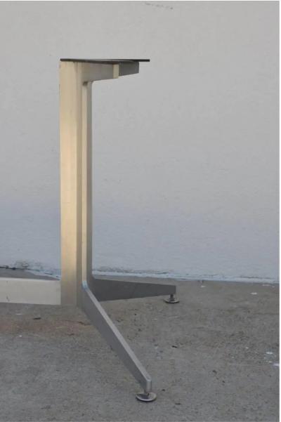 Minimalistic Heavy Polished Aluminum Table or Desk Base