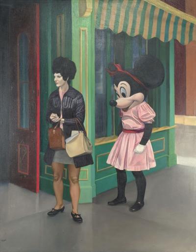 Minnie Mouse and Friend California Funk Art U S A circa 1975