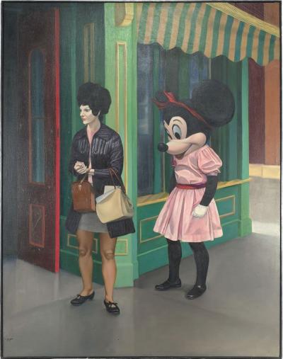 Minnie Mouse and Friend California Funk Art U S A circa 1975