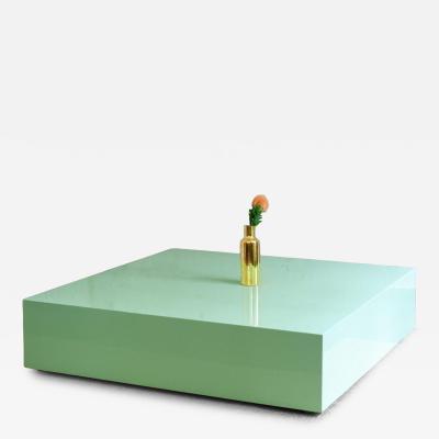 Mint Green Lacquered Coffee Table 1980s