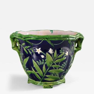 Minton Majolica Bamboo Jardiniere
