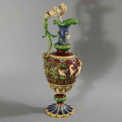 Minton Majolica Cellini Ewer Jug