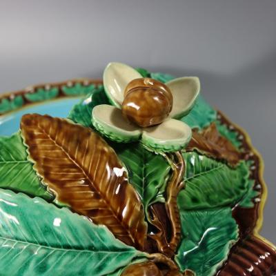 Minton Majolica Chestnut Server with Spoon