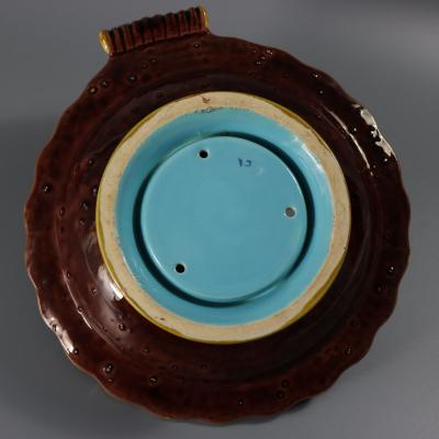 Minton Majolica Chestnut Server with Spoon