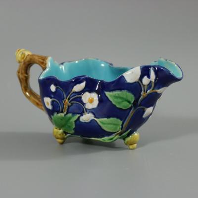 Minton Majolica Cream Jug with Snail Handle