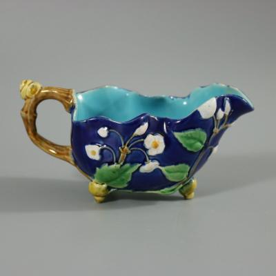 Minton Majolica Cream Jug with Snail Handle