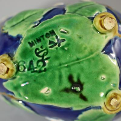 Minton Majolica Cream Jug with Snail Handle