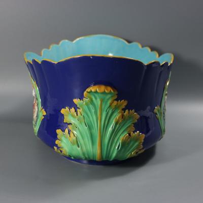 Minton Majolica Cupids Oval Jardiniere