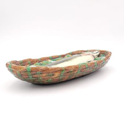 Minton Majolica Fish in Tray England circa 1870