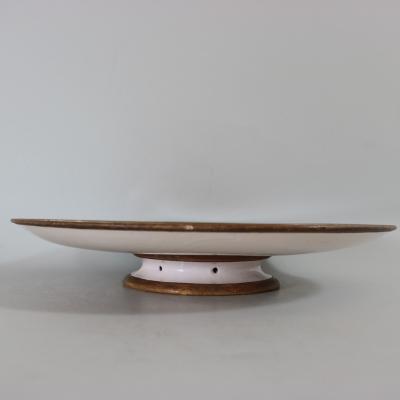 Minton Majolica Landscape Scene Wall Plate by Edouard Rischgitz