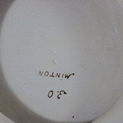 Minton Majolica Landscape Scene Wall Plate by Edouard Rischgitz