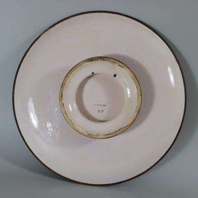 Minton Majolica Landscape Scene Wall Plate by Edouard Rischgitz