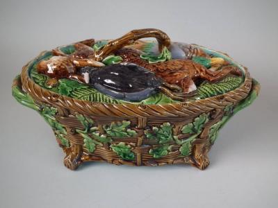 Minton Majolica Mallard Game Pie Dish and Cover