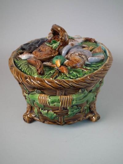 Minton Majolica Mallard Game Pie Dish and Cover