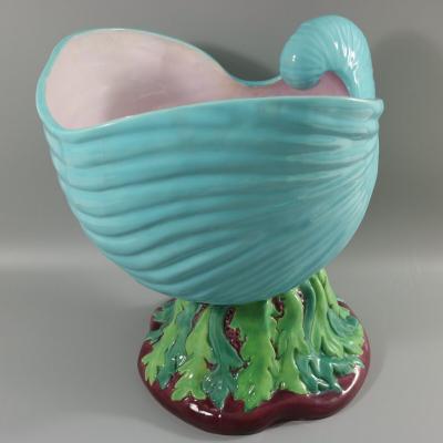 Minton Majolica Nautilus Shell Flower Pot