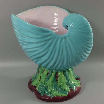 Minton Majolica Nautilus Shell Flower Pot