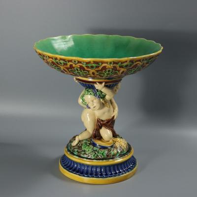Minton Majolica Putti Comport