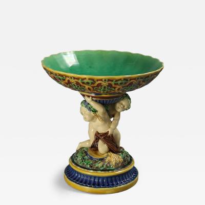 Minton Majolica Putti Comport