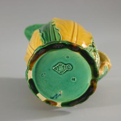 Minton Majolica Wheat And Leaves Jug Pitcher