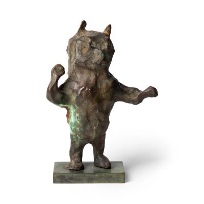 Miodrag Duric known as Dado Two imaginary figures in bronze attributed to M uri dit Dado France 1980 2000
