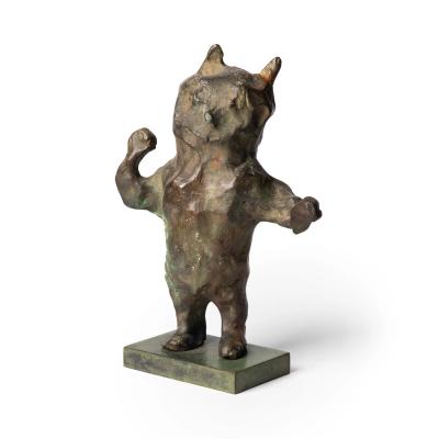Miodrag Duric known as Dado Two imaginary figures in bronze attributed to M uri dit Dado France 1980 2000