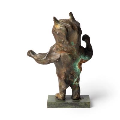 Miodrag Duric known as Dado Two imaginary figures in bronze attributed to M uri dit Dado France 1980 2000