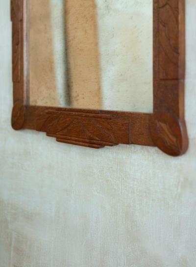 Mirror With Wooden Frame Early 1900s