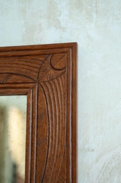 Mirror With Wooden Frame Early 1900s