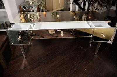 Mirrored Flip Top Vanity Desk