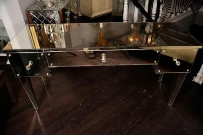 Mirrored Flip Top Vanity Desk