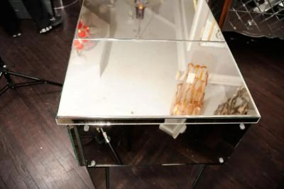 Mirrored Flip Top Vanity Desk