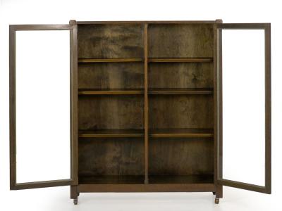 Mission Arts Crafts Oak Antique Bookcase Bookshelf Cabinet 20th Century