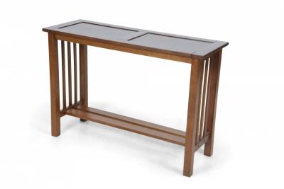 Mission Style Console Hall Table With Lower Shelf
