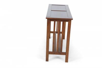 Mission Style Console Hall Table With Lower Shelf