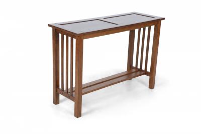 Mission Style Console Hall Table With Lower Shelf