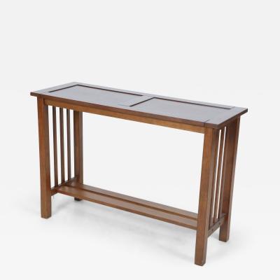 Mission Style Console Hall Table With Lower Shelf