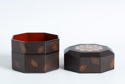Mitamura Jiho Octagonal Jewel Box with Peach Blossom and Butterflies 1920s