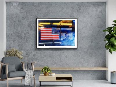 Mitchell Funk American Flag on New York City Bus Moody Street Art