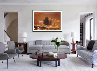 Mitchell Funk Aspen Colorado Golden Landscape Luminous Lines of Light and Bicycle