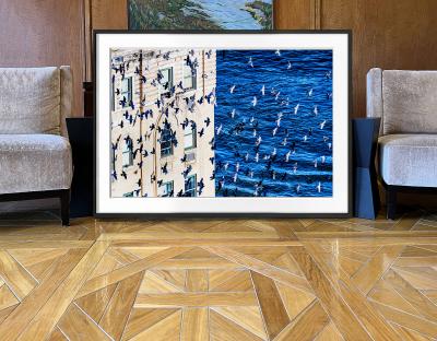 Mitchell Funk Birds in Flight over Manhattan Minimalist Photography