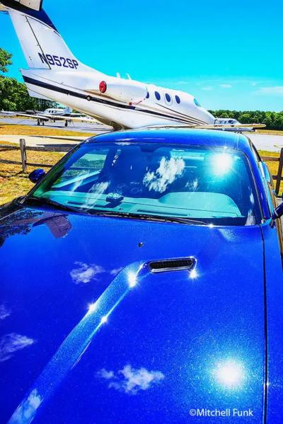 Mitchell Funk Blue Car and Private Jet