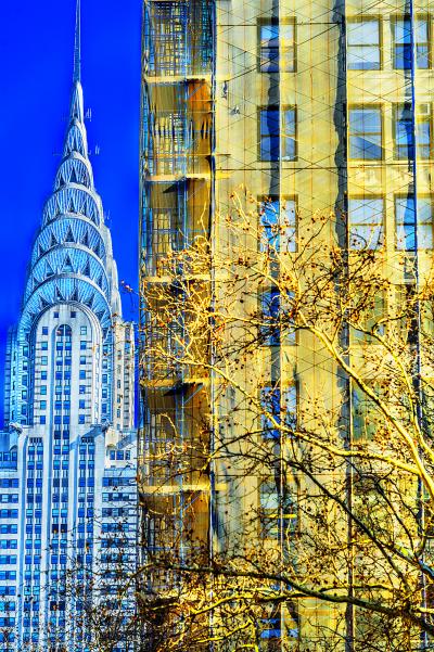 Mitchell Funk Chrysler Building Art Deco in Minimalist Composition