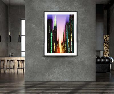 Mitchell Funk Chrysler Building Blue Zoom New York Skyline Abstract Photography
