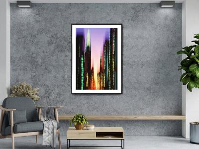 Mitchell Funk Chrysler Building Blue Zoom New York Skyline Abstract Photography