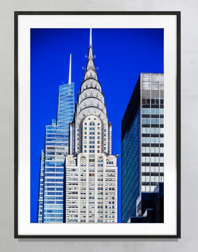 Mitchell Funk Chrysler Building In Cool Blue Grey and Silver Palette