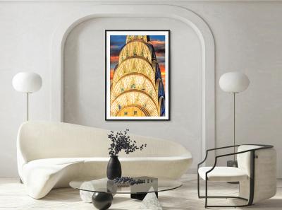 Mitchell Funk Chrysler Building Jewel Like Art Deco Gold Crown