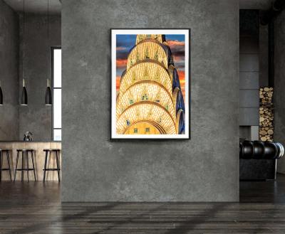 Mitchell Funk Chrysler Building Jewel Like Art Deco Gold Crown