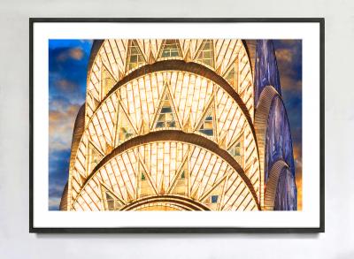 Mitchell Funk Chrysler Building Spire in Gold Light Art Deco Architecture
