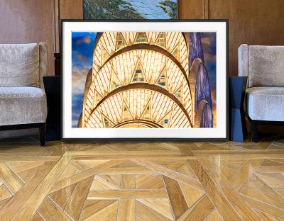 Mitchell Funk Chrysler Building Spire in Gold Light Art Deco Architecture