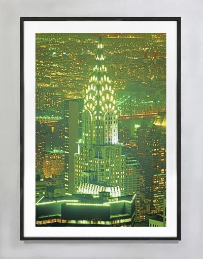 Mitchell Funk Chrysler Building at Night with New York Skyline Vista